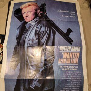 Wanted Dead or Alive original movie poster. Rutger Hauer!